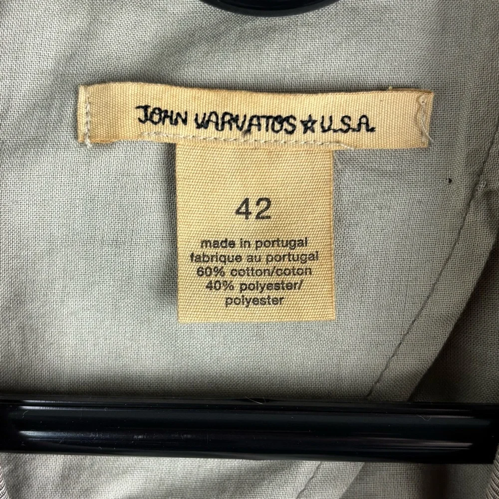John Varvatos USA Blazer Men’s Size 42 Jacket Wire Inserts Casual Sport Coat